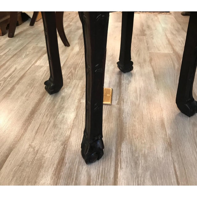 19th Century Hand Carved Stand with Marble Top For Sale In Philadelphia - Image 6 of 11