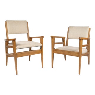 Vintage Oak Armchairs, 1950s For Sale