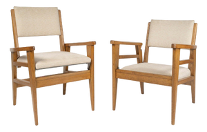 Vintage Oak Armchairs, 1950s