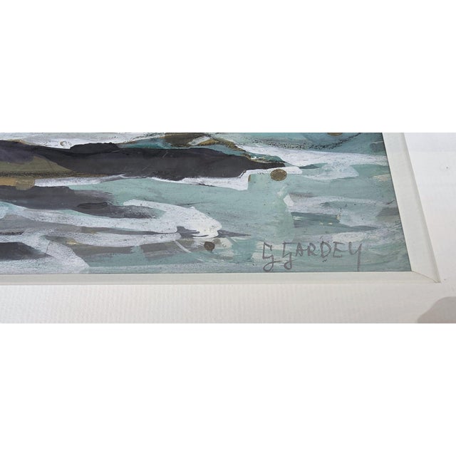 Gardey Germaine, Brittany's Rocky Coast, 1970, Gouache, Framed For Sale - Image 3 of 7