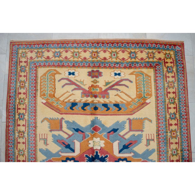 Authentic Turkish Rug, Hand-Knotted Carpet, Hand-Spun Wool Rug, Sustainable Vintage Rug 5x7 Ft Approx For Sale - Image 10 of 14