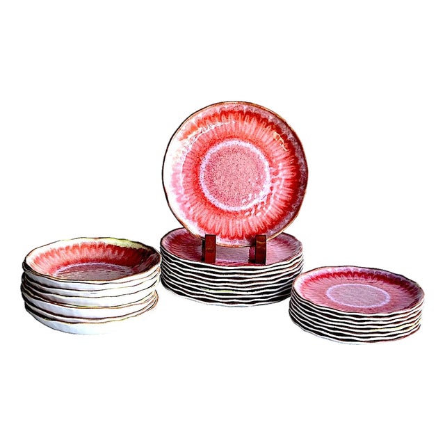 Vintage Sea Splash Melamine Plates and Bowls, 27 Pieces For Sale