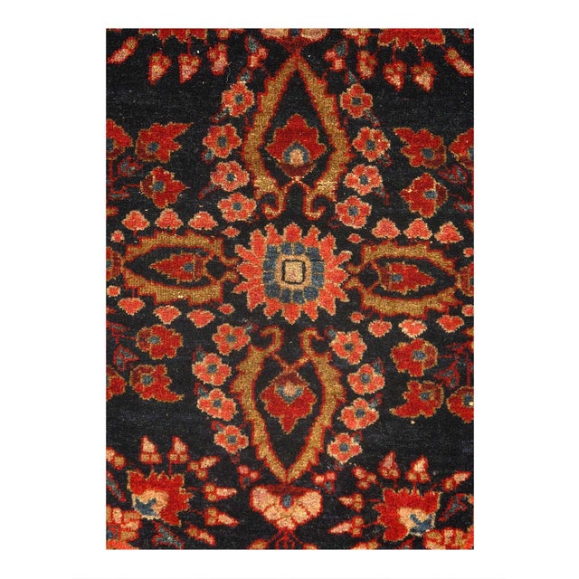 Antique Persian Sarouk rug. These vintage rugs bring traditional sophistication to your home. These rugs feature 100%...