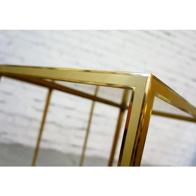 Hollywood Regency Mid-Century German Brass Coffee Tables from Vereinigte Werkstätten, 1960s, Set of 3 For Sale - Image 3 of 10