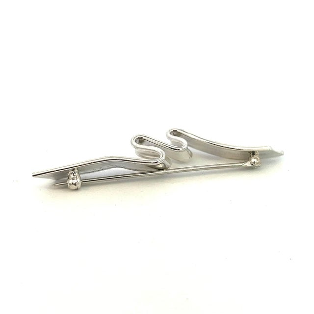 Late 20th Century Tiffany & Co Estate Wave Brooch Sterling Silver For Sale - Image 13 of 13
