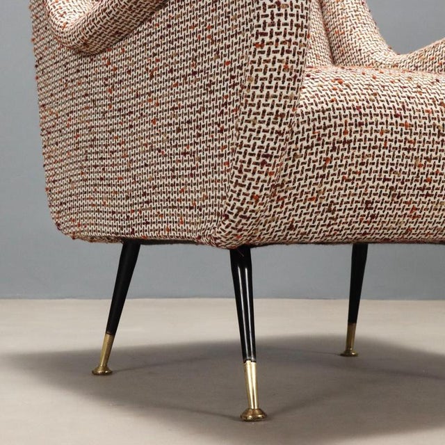 Vintage Armchair in Metal and Fabric, 1960s For Sale - Image 4 of 9