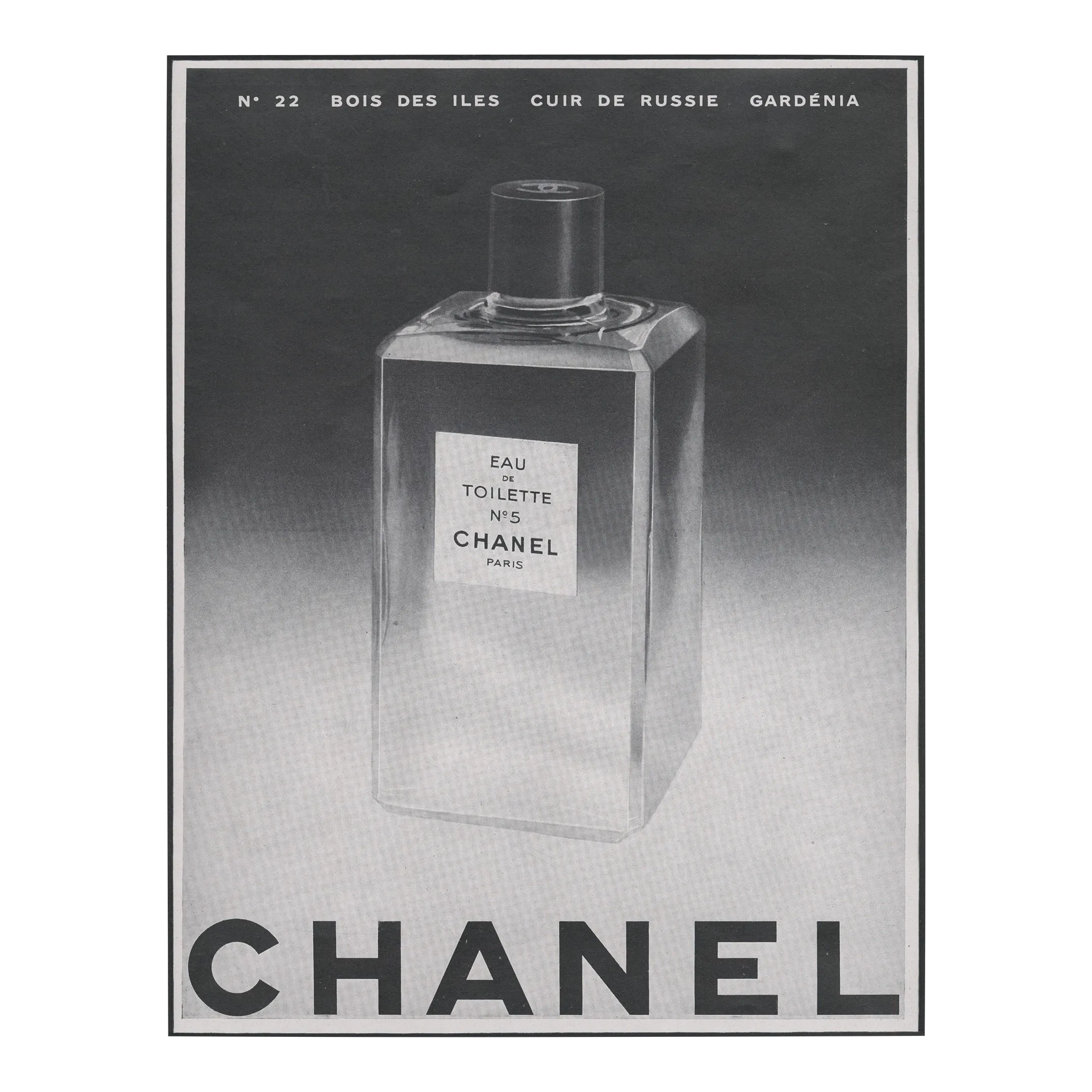 1954 Mid-Century Vintage French Advertisement Print- Chanel No. 5