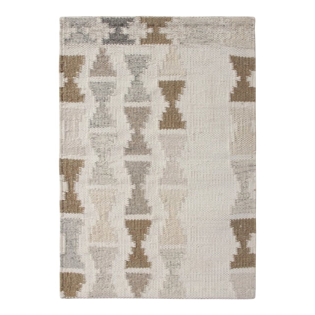 Muted Scandinavian Kilim Rug by Celerie Kemble for Chairish, 2'6"x10' For Sale