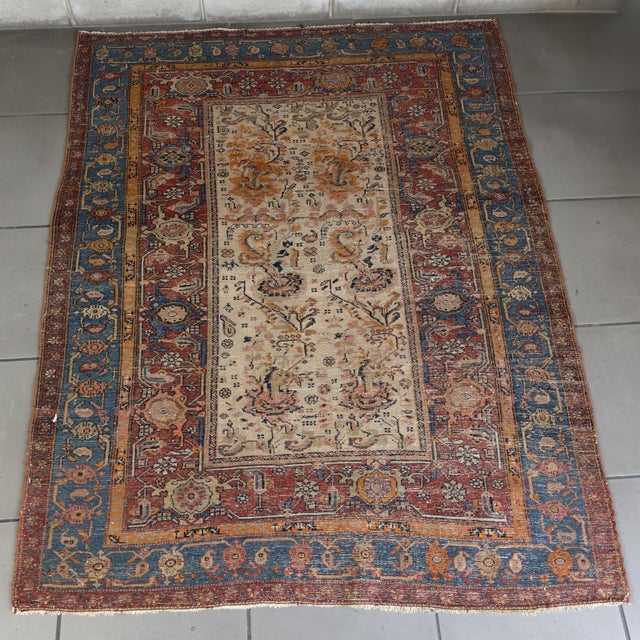 Mahal Rug with Floral Motif Exhibition Collection For Sale - Image 3 of 11