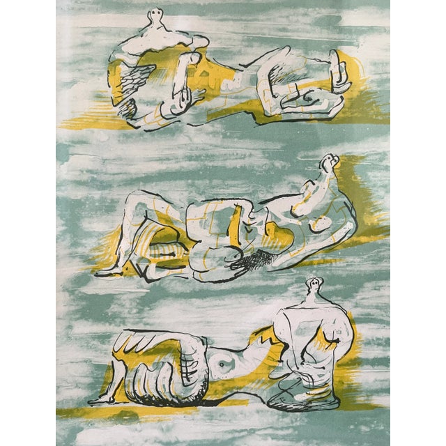 Figures Allonges, 1971 A Henry Moore (1898-1986) Original Lithograph. The name translates to Elongated Figures or...