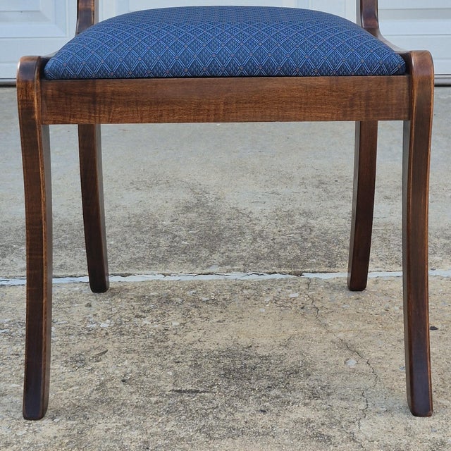 2018 Duncan Phyfe Style Mahogany Dining Side Chairs W/ Saber Legs Regency Sheraton, Set of 8 For Sale - Image 9 of 15