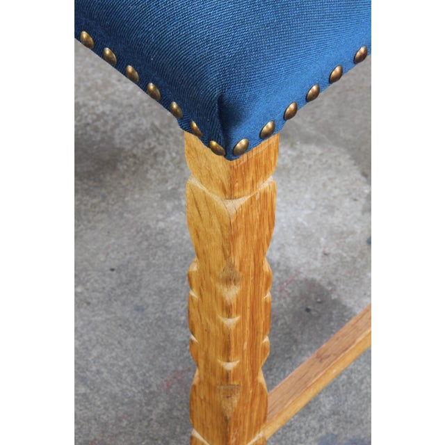 Mid-Century Modern Danish Oak Dining Chairs in the style of Henning Kjærnulf, 1960, Set of 5 For Sale - Image 9 of 17