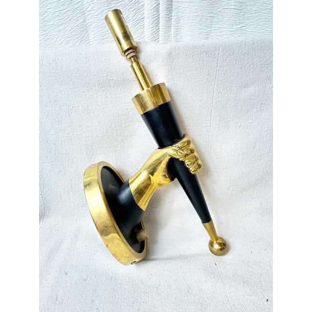 Jonathan Adler Left Hand Brass Sconce For Sale - Image 9 of 12