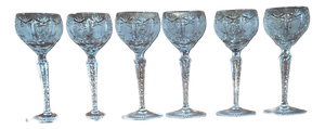 Vintage Crystal Wine Glasses, 1970s, Set of 6