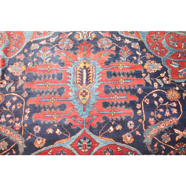 Red Traditional Antique Persian Meshed Square Rug no. 10971 For Sale - Image 8 of 12