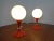 Glass & Plastic Tulip Bedside Lamps, 1970s, Set of 2 For Sale - Image 3 of 18