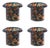 Celia 4-Piece Opal Confetti Glass Candle Holder / Vase / Planter Set, Blue Tones For Sale