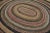 American 1930s Multicolor Classic Antique American Braided Round Rug 8'10 X 9'9" Wool Carpet For Sale - Image 3 of 13