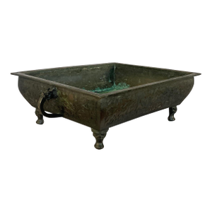 Fine Decorated Antique Japanese Bronze Planter, Suiban