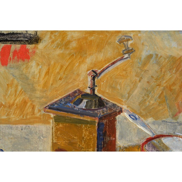 "Nature Morte" Paris School Still-Life With Coffee Grinder Mill by Maurice Blond For Sale - Image 4 of 11