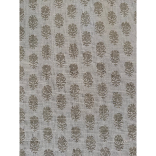 Marika Meyer Textiles Beatrix 3 Yards Oyster Linen Fabric For Sale - Image 4 of 5