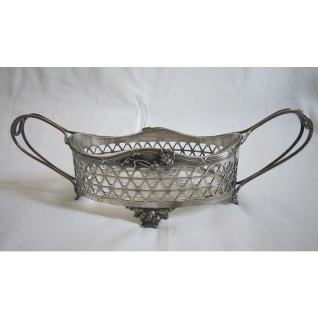 Silver Art Nouveau Silverplate Epergne/Catchall For Sale - Image 8 of 8