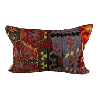16 x 24 Kilim Pillow Turkish Cushion Tapestry Tranquility Pillow Cushion Cover For Sale