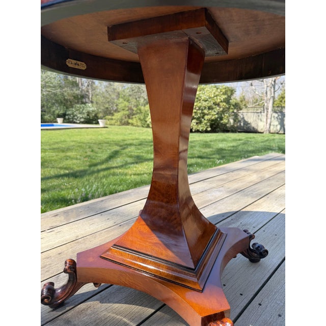 Italian Burlwood Marquetry Center Table With Custom Glass Top For Sale - Image 14 of 18