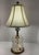 Hollywood Regency Vintage Cut Crystal and Brass Table Lamp With Beaded Bell Shade For Sale - Image 3 of 5