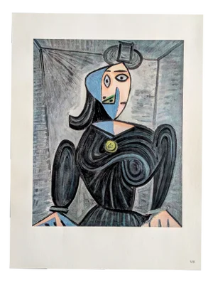 Pablo Picasso, Portrait, Color Offset Lithograph on Pur de Marais Fil Paper, 1943