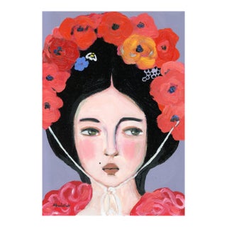 Gitana, Beekeeper's Daughter, Contemporary Oil Portrait Painting by Alexandra Swistak For Sale