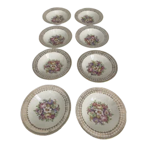 Mid 20th Century 22k Gold China Dessert Bowls-Set of 8