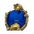 Antique Cherub Cobalt Glass Gilt Metal Vanity Dish For Sale In West Palm - Image 6 of 15