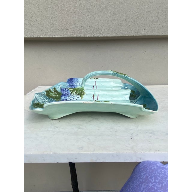 Late 19th Century 19th Century Large French Asparagus Platter Saint Amand For Sale - Image 5 of 8