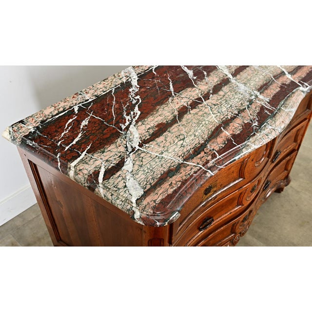18th Century French Louis XV Period Commode With Original Hand Cut Marble Top For Sale - Image 10 of 16