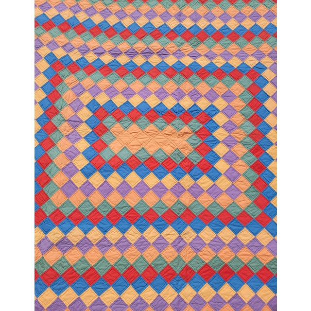 19thc Trip Around the World Quilts For Sale - Image 4 of 8