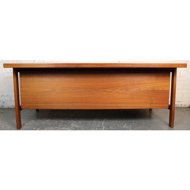 Mid 20th Century Danish Teak Executive Desk by Arne Vodder for H. P. Hansen For Sale - Image 18 of 18