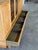 Wood In Style of Henning Kjærnulf Oak High Sideboard Credenza With Sliding Leaded Glass Doors Danish Mid-Century Modern 1970s For Sale - Image 7 of 11