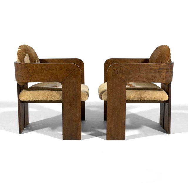 Pair of Italian Lounge Chairs Attributed to Tobias Scarpa For Sale - Image 11 of 13