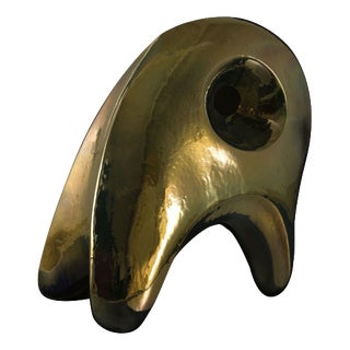 Cougar in Gold of the Neo Habitat Sculptural Object by Caspi Ceramics Nl For Sale