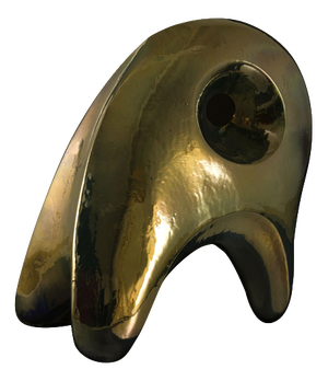 Cougar in Gold of the Neo Habitat Sculptural Object by Caspi Ceramics Nl
