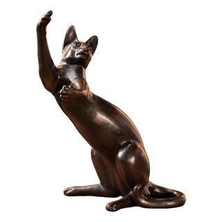Unknown, Sculpture Chat, 1960s, Bronze For Sale
