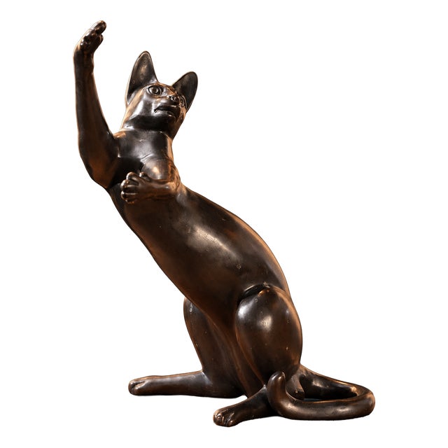 Unknown, Sculpture Chat, 1960s, Bronze For Sale
