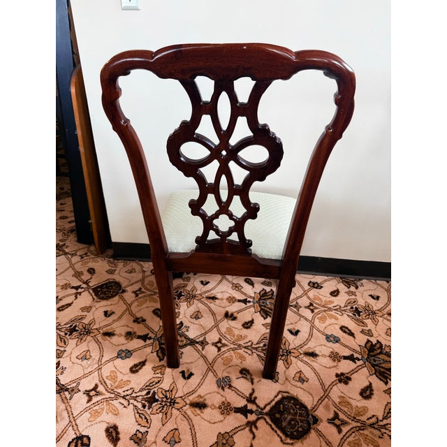 Set of 10 Carved Chippendale Mahogany Dining Chairs For Sale - Image 4 of 11