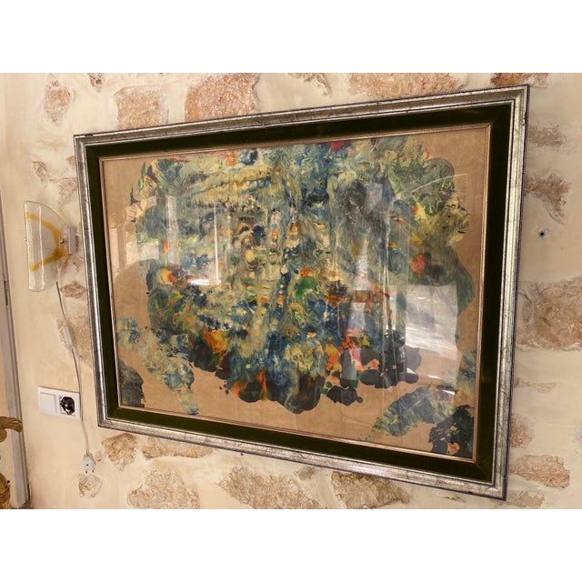 Abstract with Sand, 1960, Paper, Framed For Sale - Image 3 of 9