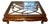 Vintage Rectangular Mahogany and Glass Top Coffee Table For Sale