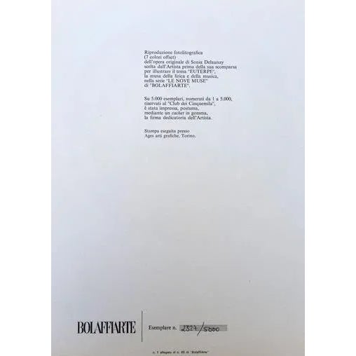 Euterpe, Hommage Ã Igor Stravinsky Photolithograph Reprint by Sonia Delaunay For Sale - Image 4 of 5