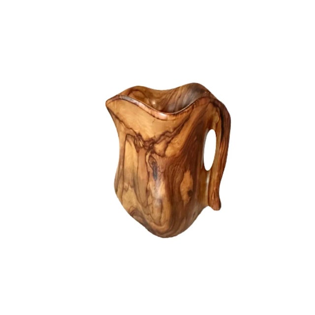 1960’s Olive Wood Carved Vase in the Style of Alexandre Noll, France For Sale - Image 13 of 13