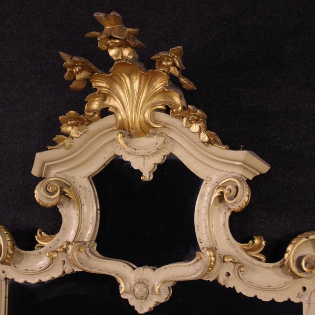20th Century Louis XV Lacquered and Gilded Mirror, 1930s For Sale - Image 9 of 13