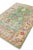 Green Early 21st Century Green Handwoven Wool Turkish Oushak Rug 5'4" X 7'11" For Sale - Image 8 of 9